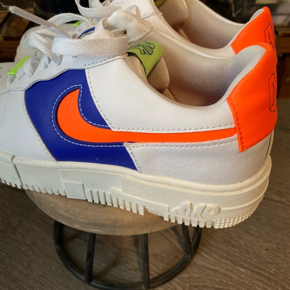 Nike Airforce 1 neon color block sneakers - Picture 6 of 10